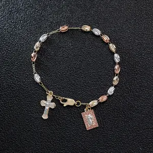1pc Our Lady Of Guadalupe Bracelet, Suitable For Festive And Daily Wear Fashion Cross Bangle Casual Trendy Jewelry Cross Guadalupe Rosary Charm bracelet stocking stuffers couple bracelets bracelet women