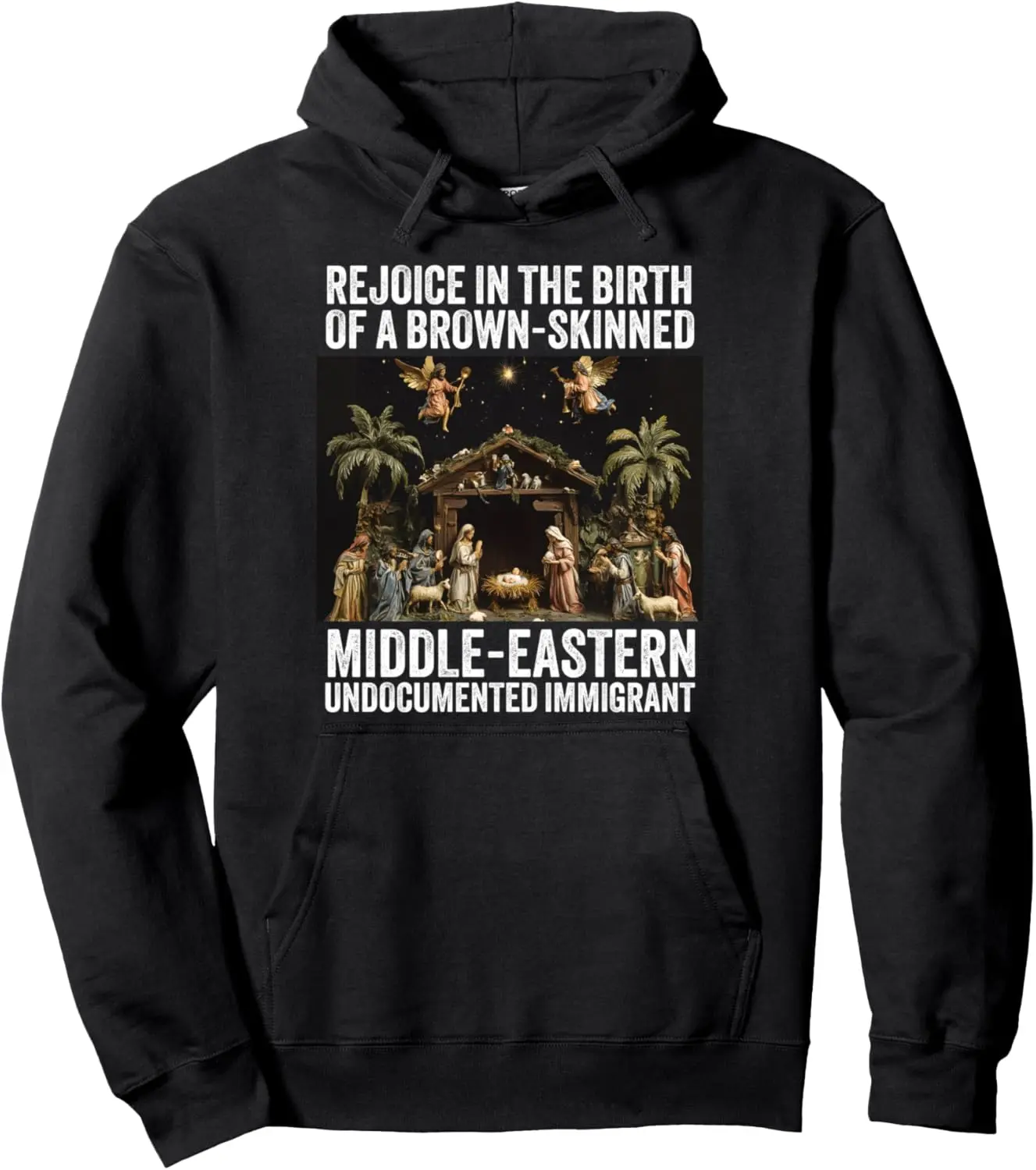 Rejoice In The Birth Of A Brown Skinned Middle Eastern Pullover Hoodie 2