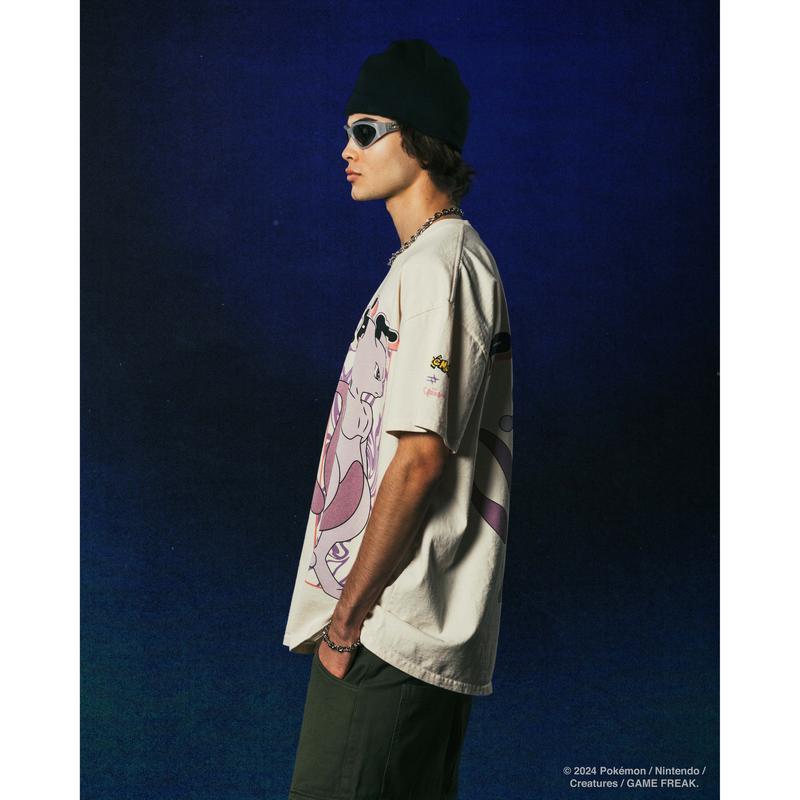 Pokémon By Loiter Mewtwo Heavyweight T-Shirt Off White