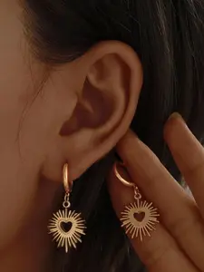 Vintage Heart Shaped Stainless Steel Earrings, Fashionable Earrings for Women & Girls, Trendy All-match & Exquisite Jewelry for Birthday Gift