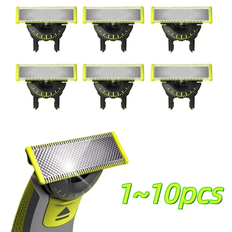 Replacement Blade Set for Oneblade Small T Knife Qp210/50 2523 2630 2527qp652, 1-10 Blades Trimmer Head Face Underarms, Men's Perfect Gift Tool, Ideal Present