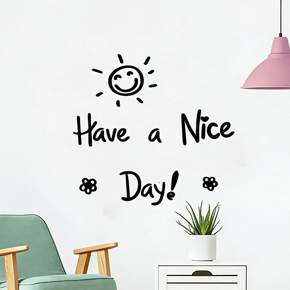 Self-Adhesive PVC Inspirational Quote Decorative Mirror Sticker, Perfect for Bedroom, Living Room, Refrigerator, Glass Window Decor, Home Wall Art, Wall Art Stickers
