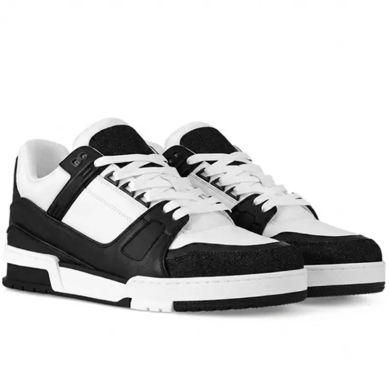 Men’s Skate Sneaker Black and White Trainer
