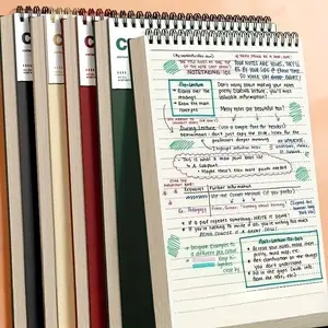 5pcs Vintage A5 Notebook, Retro Multi-Color Lined Study Book, Double-Sided Pages, 80g Thick Paper, Hard Cover, Ideal for College & Office