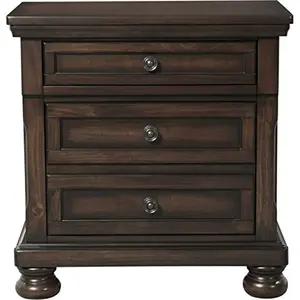 HomeStock Nightstand, African Artistry Rectangular Nightstand Trendy Finish Bedroom Endtable Night Table Bed Night Stand Functional Storage Solution for Bedrooms