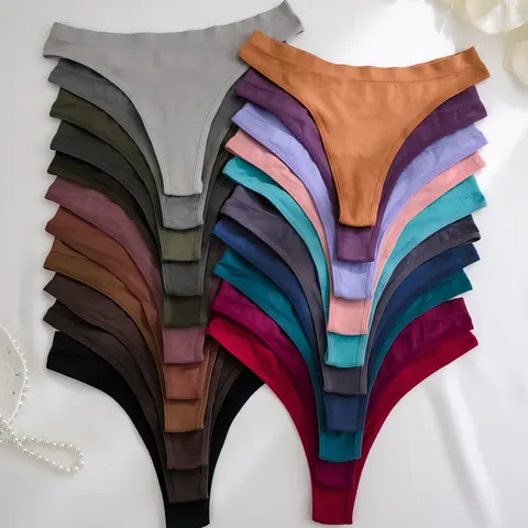 【Black Friday】Women's Solid Color Drop Waist Thong, Soft Breathable Panties, Soft Knickers for Daily Wear, Women's Fashion Comfy Underwear for All Seasons, Casual Breathable Knickers
