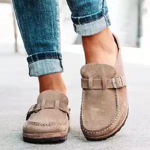 2026 Women Suede Clogs Mules Garden Loafer Shoes Memory Foam Slipper Casual  Sneakers Comfortable Slip on Sandals Anti-Slip Backless Home Office Walking Shoes