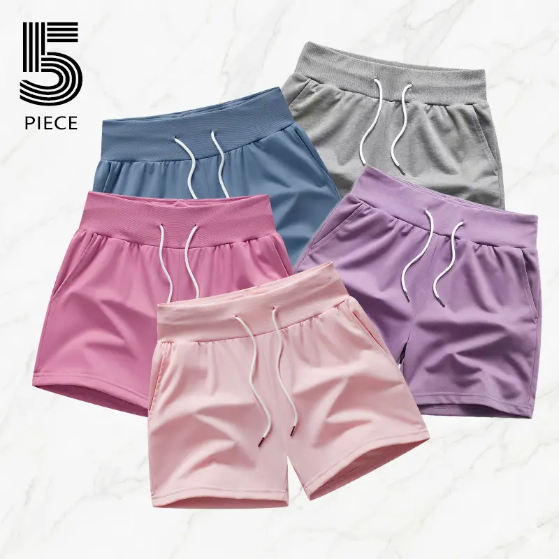 Set of 5 women's shorts. Features a drawstring and elastic waistband. Women’s 3-inch shorts. Adjustable fit. The fabric is comfortable. Suitable for beach vacations. Suitable for gym workouts and home wear. Summer shorts. Women's shorts.Summervibes