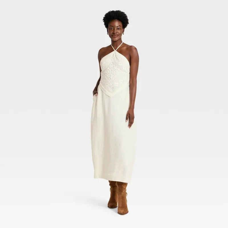 house of cb vintage cream dropped waist midi dress - TikTok Shop