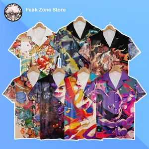 Go Latias Hawaiian Shirt Colorful Tropical Vacation Shirt Unisex Beachwear, CharactersWaves Clouds Hawaiian Shirt, Gyarados Dragonair Button Up Aloha Summer Shirt