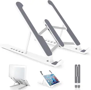 Foldable Laptop Stand, Ventilated & Heat Dissipted, Non-Slip Rubber, Adjustable Laptop Holder Riser Computer Stand for Desk Notebook Stand Mount