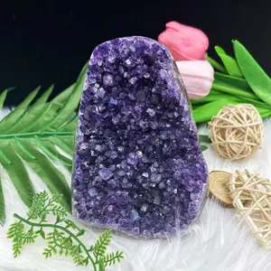 Amethyst Geode natural crystal  decoration
