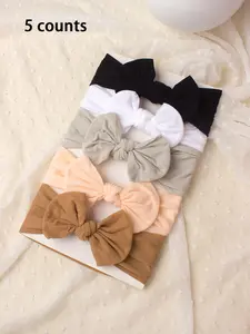 5 Pieces Baby Bow Hair Headband Set Cute Newborn Baby Bow Headband New Baby Bow Headband Combo