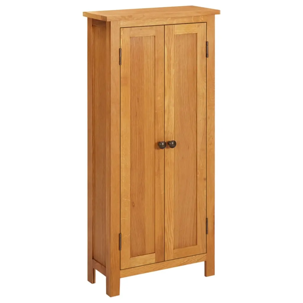 vidaXL Solid Wood Oak Storage Cabinet Home Indoor Living Room Bedroom Wooden Storage Cupboard with Shelf Book Display Cabinet Furniture 329926