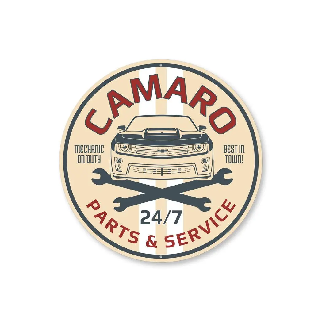 Camaro Parts And Service Mechanic Best In Town Sign