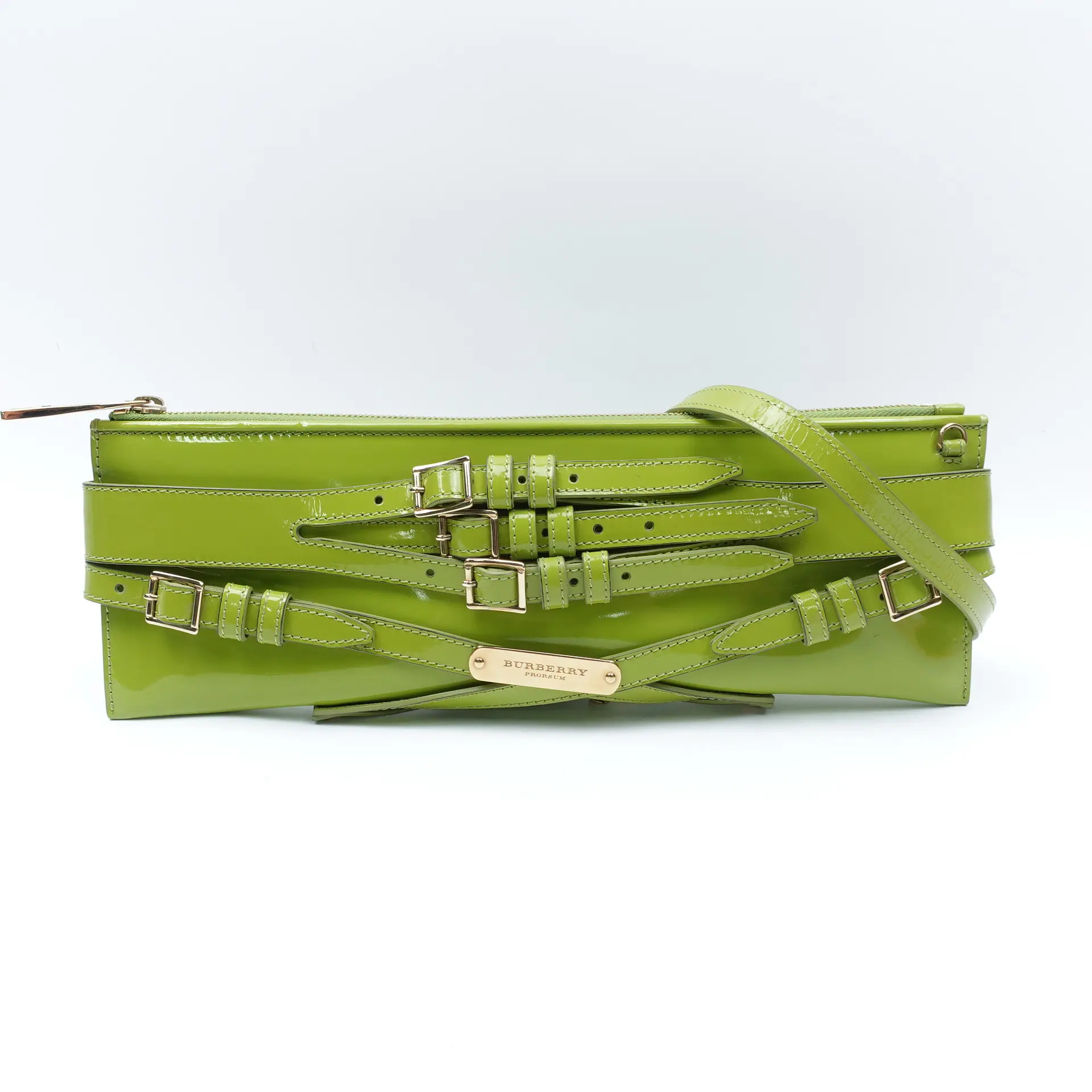 Pre-owned BURBERRY Vernis Shoulder Bags parmoor bridle Green Shoulder Bag T10428552