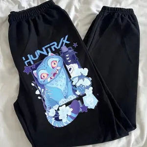 Kpop Demon Hunters Tiger Sweatpants Derpy the Tiger & Bird Demon Hunter Unisex Cotton Graphic Sweatpants for Kpop Fans Korean KU1GJ