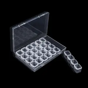 28 Grids Clear Multi Compartment Design Storage Box Beads Container Organizer Case