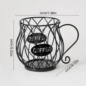 Large Capacity Metal Coffee Capsule Holder | Organizer & Dispenser for Nespresso, Keurig Capsules