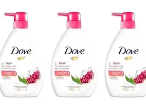 Dove Go Fresh Body Wash with Pump Pomegranite 18.6oz PACK OF 3