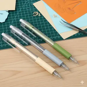 3-in-1 Multifunctional Craft Knife Pen, Non-Slip Portable Sticker Carving Tool, Box Opener, Ins Style Scrapbook DIY Engraving Pen, Student Safe Design Anti-Scratch Craft Cutter for Home Office School Use