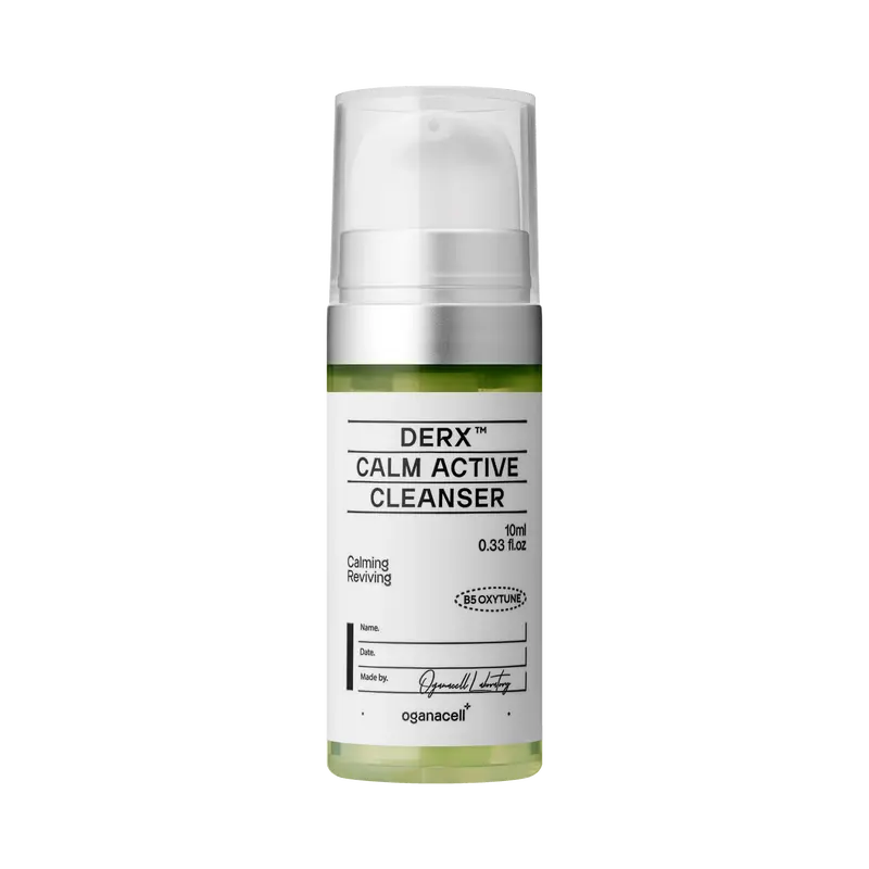[Creator Exclusive][HOT]Oganacell DERX Calm Active Cleanser 10ml with Centella Asiatica & Red Bean Powder for Deep Pore Cleansing Oil Control Gentle for Sensitive Skin Korean Facial Foam Self-Foaming Mild Hydrate Moisturizing Smooth Hydrating