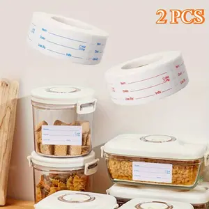 2 Pack Freezer Labels Food Date Labels Stickers Date Stickers To Write Dissolvable Food Labels Frozen Stickers Expiration Date Stickers for Kitchen and Restaurant summervibes