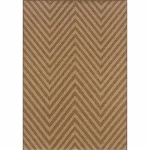 Oriental Weavers Karavia 1330X Indoor-Outdoor Geometric Rug, 6 ft. 7 in. x 9 ft. 6 in. Rectangle, Durable Polypropylene Construction