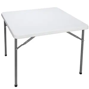 ZENY 3FT Portable Folding Camping Picnic Table White Plastic Utility Table