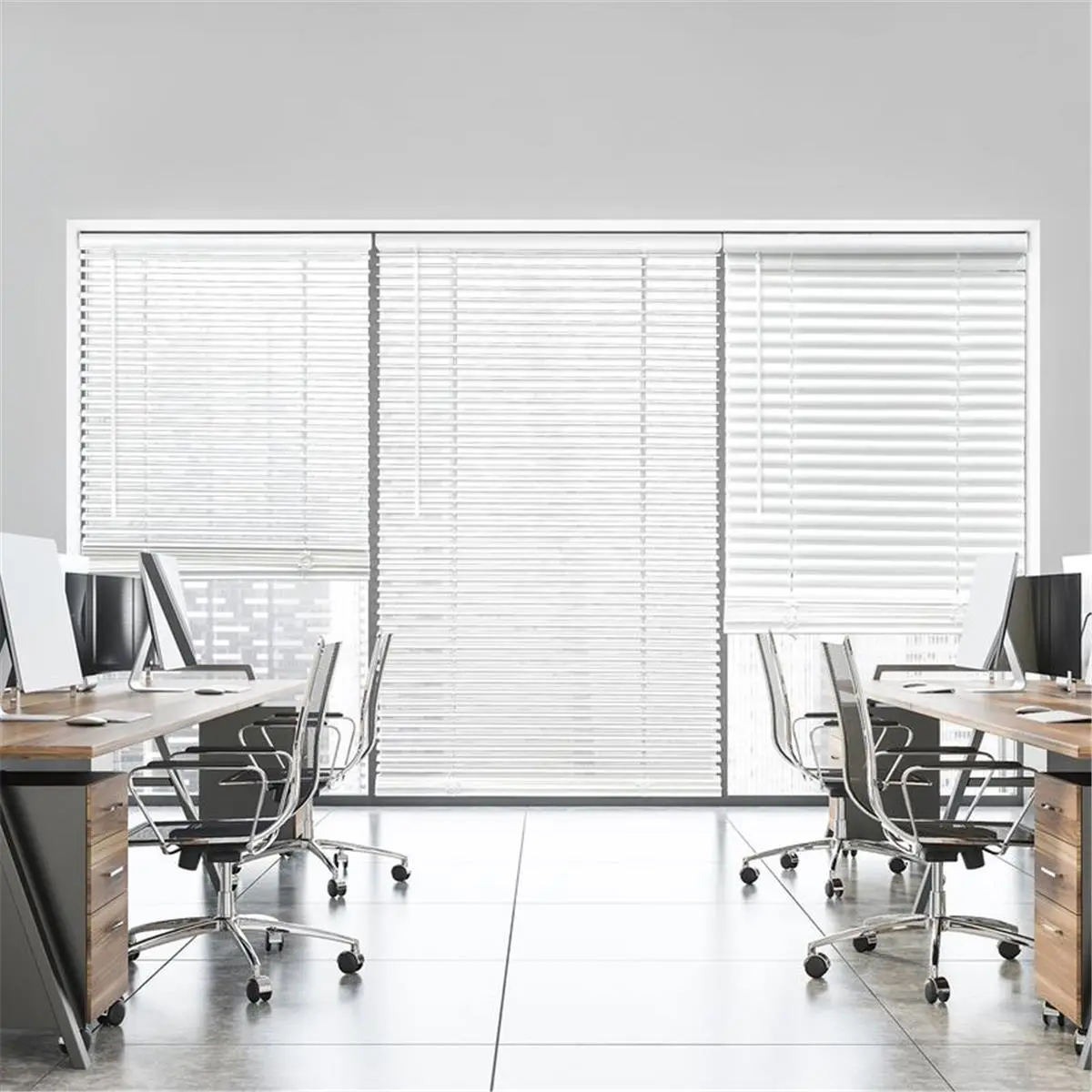 212 MAIN Eco Estate Cordless Mini Blind - Eco-Friendly Room Darkening Window Shade for Baby & Maternity Decor, Privacy, Durable, Moisture Resistant, Super Lightweight, Easy Installation, White, 39x60 in., Durability, Filter Sunlight, Commercial, Flexible,