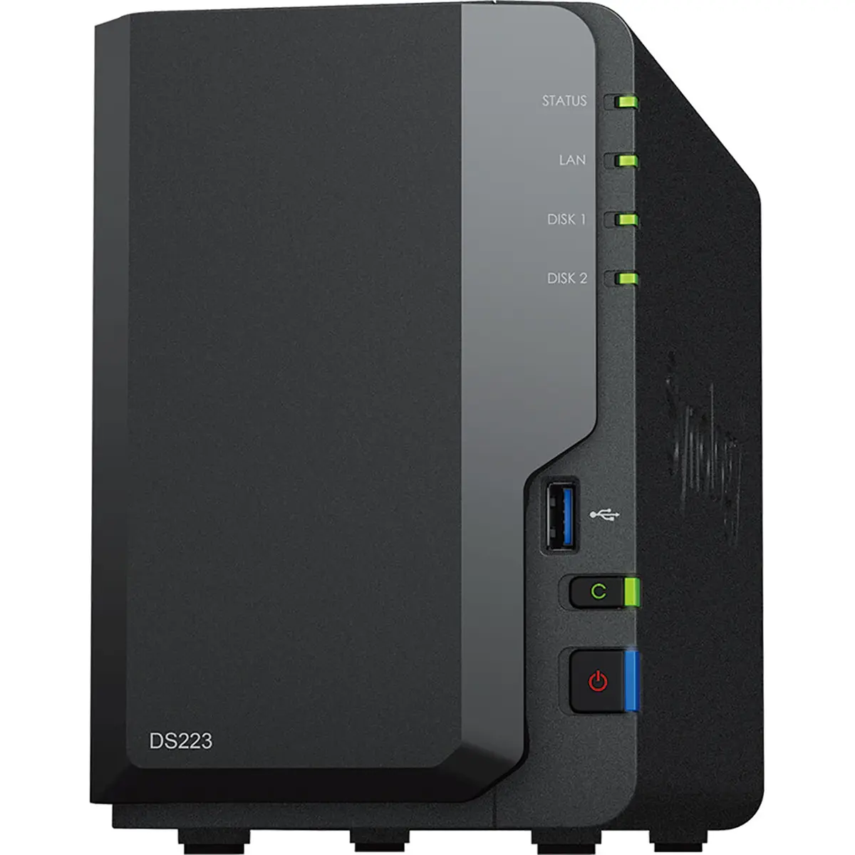 Synology DiskStation DS223 2-Bay Diskless NAS Enclosure - Realtek RTD1619B CPU, Fast Syncing, Multi-Platform Network Attached Storage
