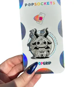 Viral Spooky Cute Goat Phone Grip Magsafe, Cute Edgy Baphomet Phone Grip Holder, Funny Phone Holder, Cartoon Animal Kindle Grip, Gift for Girls Boys