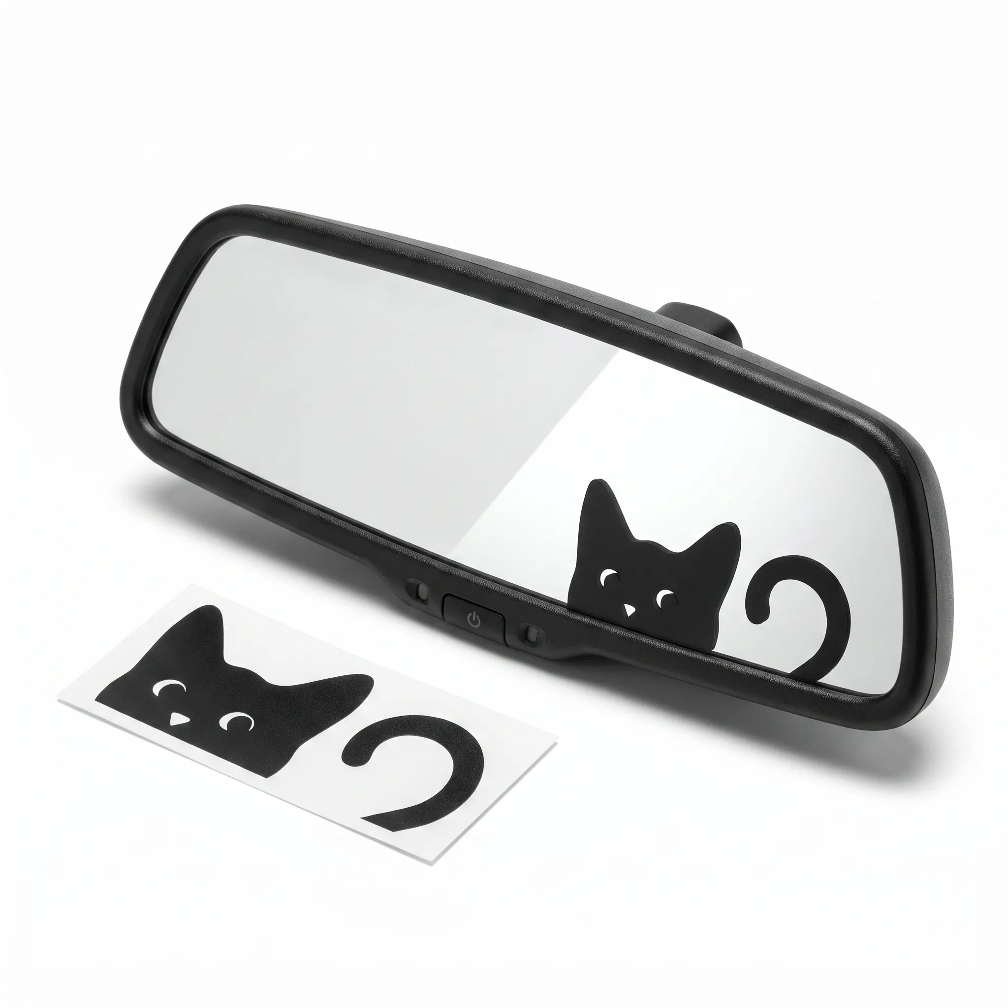 3-Pack Cartoon Peeping Cat Car Styling Decals - Waterproof Black Vinyl with Expressive Eyes & Perked-Up Ears, Water Resistant Compact Size for Phones, Laptops, Vehicle Exterior Decoration, Universal Car Sticker, Car Interior Accessories
