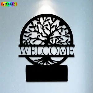 1pc Tree of Life Metal Wall Art,Tree of Life Statue Mural, Ideal Gift for New Year, Christmas, Nature & Home Decor Enthusiasts,  Perfect for Front Door Wall & Garden Fence, Warm & Inviting Outdoor/Indoor Welcome Decor