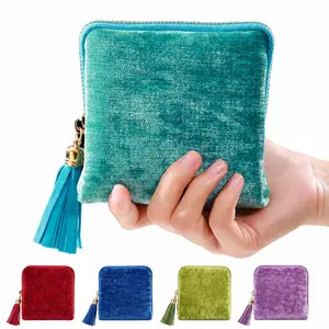 Travel Jewelry Case - Portable Jewelry Pouches for Gemstones Healing Crystal, Bracelets Bangles Storage, Necklace Ring Holder Organizer with Zipper for Women, Jewelry storage bag - exquisite and high-end pendant and tassel jewelry Capacity Folding