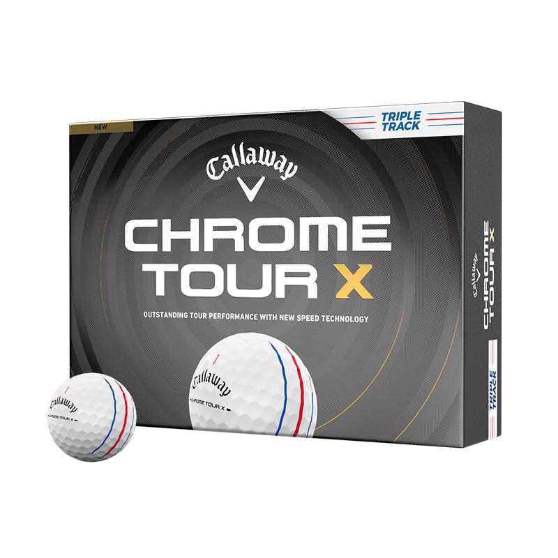 Callaway Golf Chrome Tour X Triple Track Golf Balls in White