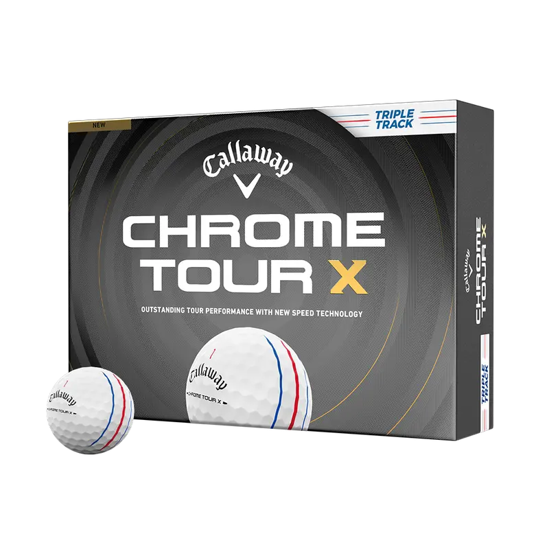 Callaway Golf Chrome Tour X Triple Track Golf Balls in White