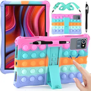 11 inch Tablet Case Compatible with COLORROOM Android 14, AOCWEI X800, with  Strap and Stylus Pen, Multi-Angle Protective Cover for TECLAST P50, Xgody Q16, Dazzling Pink