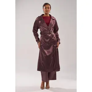 SLOW DOWN SATIN TRENCH