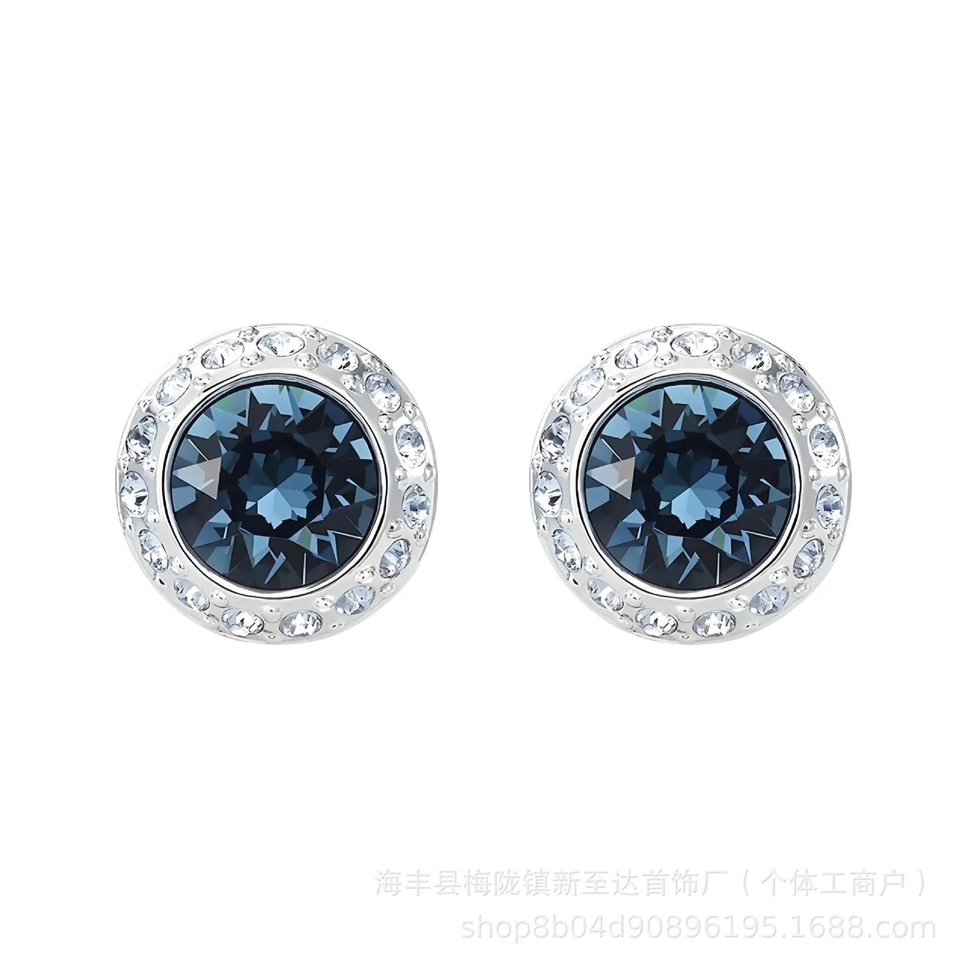 Blue crystal Roman earrings