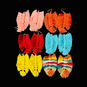 Dream Weaver Earrings - Lightweight Boho Statement Pieces with Vibrant Colors and Retro Feel for Fashion Lovers