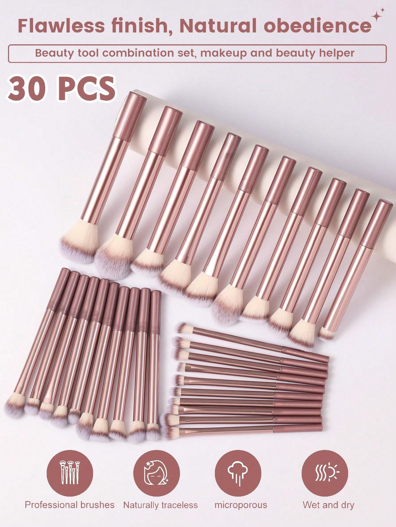42PCS Makeup Tools Set Including:30PCS Makeup Brush Set+2PCS Makeup Sponges+3PCS Mini Makeup Sponges+3PCS Mini Air Cushion Powder Puffs+1pc Eyelash Curler+1pc Hairband+2PCS Hand Bowl Strap+1pc Makeup Brush Cleaning Tools 42PCS Makeup Tools Set Including:30PCS Makeup Brush Set+2PCS Makeup Sponges+3PCS Mini Makeup Sponges+3PCS Mini Air Cushion Powder Puffs+1pc Eyelash Curler+1pc Hairband+2PCS Hand Bowl Strap+1pc Makeup Brush Cleaning Tools