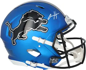 Aidan Hutchinson Detroit Lions Autographed Riddell 2024 Alternate Speed Authentic Helmet - Fanatics Authentic Certified