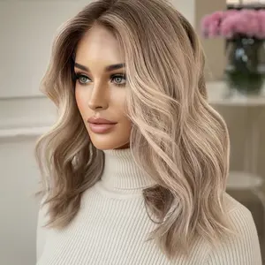 Jessie's Wig [Genius] True-Hold 5.5x5.5 Glueless Wig Highlight Ash Blonde Wavy Bob 13x4/5x5 Lace Wig for Women Remy Human Hair