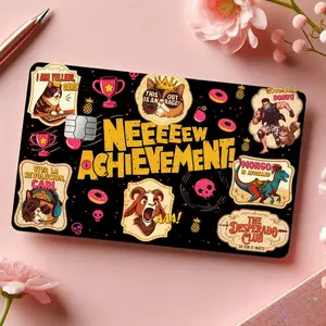 New Achievement Card Skin Cover, Dungeon Crawler Carl Card Sticker, Funny LitRPG Credit Card Sticker for Fantasy Reader Gifts
