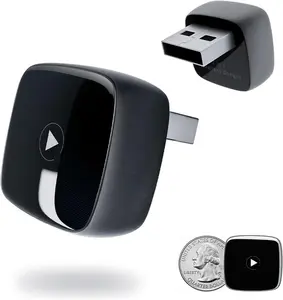 Wireless CarPlay Adapter for iPhone& Android,2-in-1 CarPlay Dongle,Upgrade Wired to Wireless CarPlay Adapter,Cars with USB-A & Type-C Extension Cables,Stable Control,Plug and Play (Black)