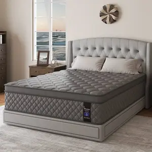 Twin Full Queen King Hybrid Mattress In A Box, 10 Inch Euro Top Mattress Medium Firm For Back & Lumbar Support, 100 Night Trial, Pocket Spring Bed For Motion Isolation & Pressure Relief
