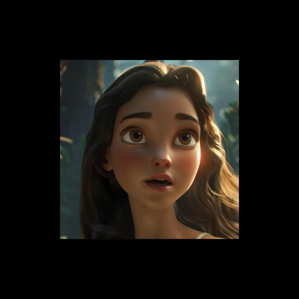 Cute Girl In Jungle Poster