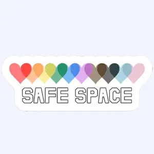 Safe Space Vinyl Sticker 7 in Waterproof Decorative for Classroom & Workplace Indoor Outdoor Use