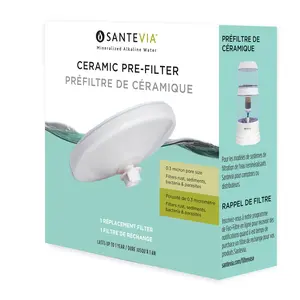 Santevia Ceramic Pre-Filter – 0.3 Micron, 1-Year Filter for Gravity Water System